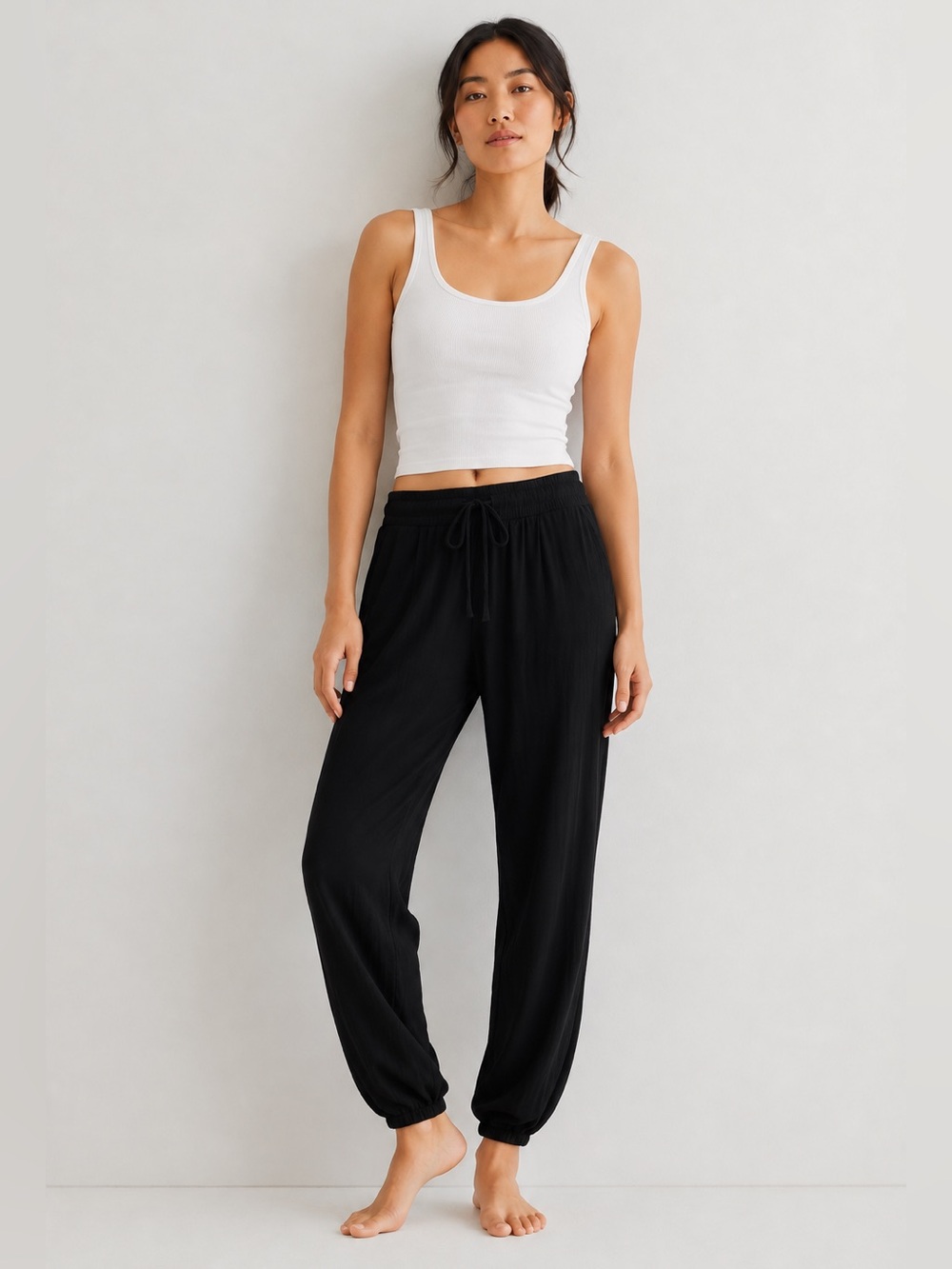 Nordstrom Black Drawstring Jogger Lounge Pants Size Large